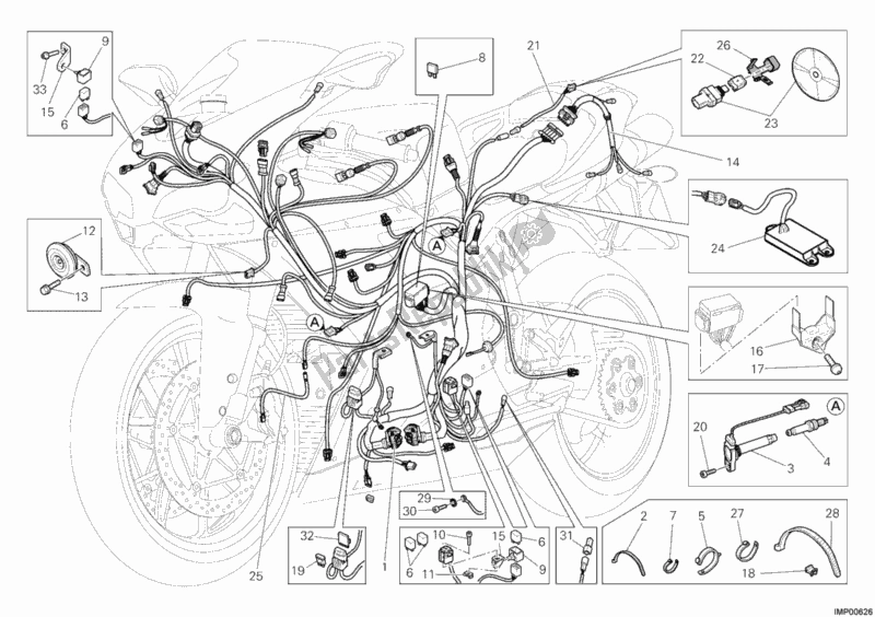 Todas las partes para Arnés De Cableado de Ducati Superbike 1198 S 2010